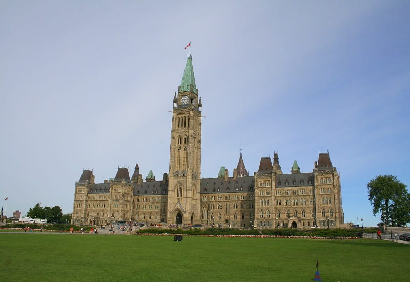 Das Parlamentsgebäude in Ottawa, Kanada.