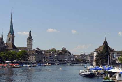 Zürich und seinen Fluss.